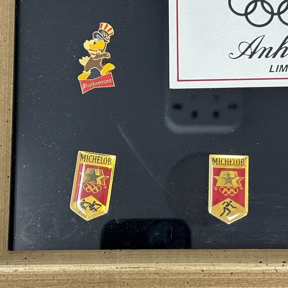 Vintage 1984 Olympic Collector Set Lapel Pins Anheuser Busch Beer Los Angeles - Picture 3 of 15